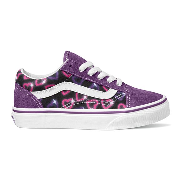 Παιδικά Παπούτσια VANS για Κορίτσια Old Skool Purple Heart - ΜΩΒ ΚΟΡΙΤΣΙ > Παπούτσια