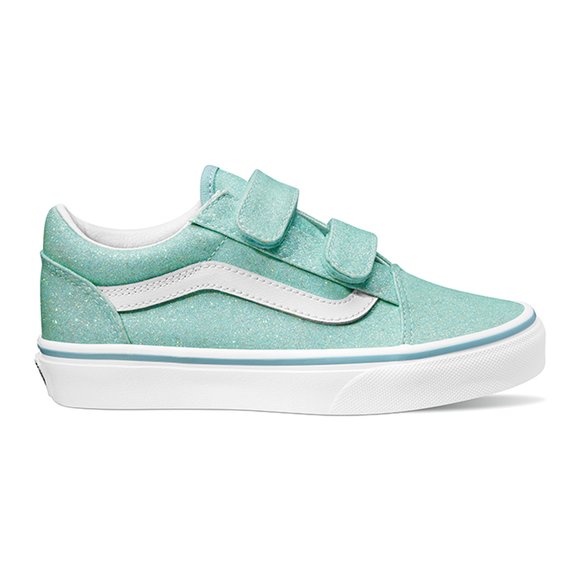 Παιδικά Παπούτσια VANS για Κορίτσια Old Skool Glitter Mint - ΜΠΛΕ ΚΟΡΙΤΣΙ > Παπούτσια