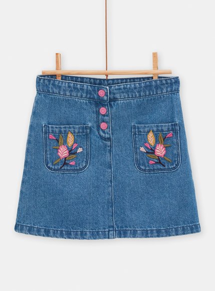 Παιδική Φούστα για Κορίτσια Flower Denim