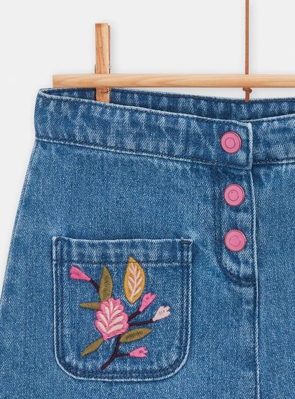Παιδική Φούστα για Κορίτσια Flower Denim