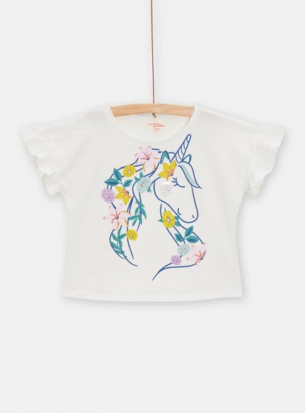 Παιδική Μπλούζα για Κορίτσια Flower Unicorn
