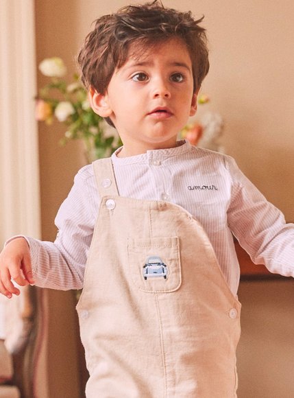 SERGENT MAJOR Βρεφικό Πουκάμισο για Αγόρια Beige Amour - ΜΠΕΖ