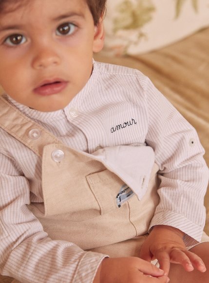 Βρεφικό Πουκάμισο για Αγόρια Beige Amour - ΜΠΕΖ φωτογραφία