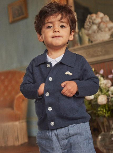 Βρεφική Ζακέτα για Αγόρια Navy Blue Car