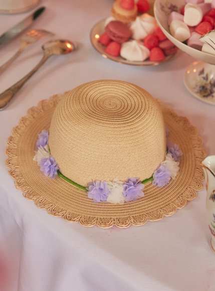 Βρεφικό Καπέλο για Κορίτσια Straw Flowers