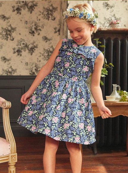 Παιδικό Φόρεμα για Κορίτσια Blue Flowers