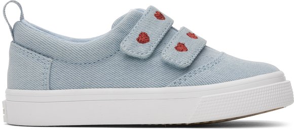 TOMS Βρεφικά Παπούτσια TOMS για Κορίτσια Denim Heart - ΜΠΛΕ