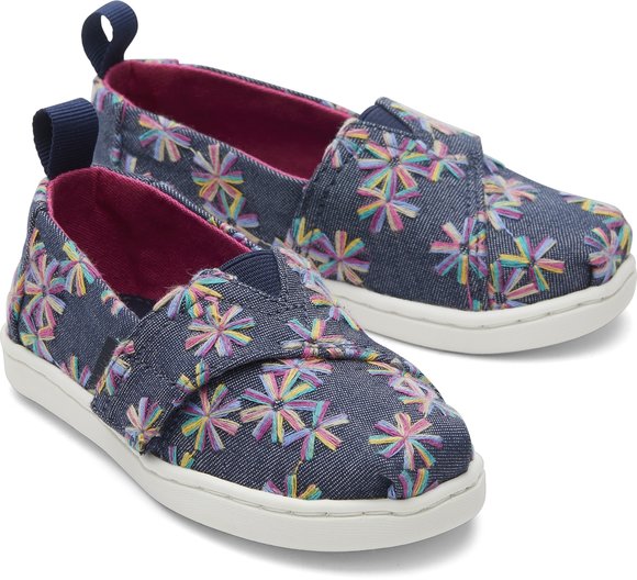 Βρεφικά Παπούτσια Toms για Κορίτσια Blue Flowers