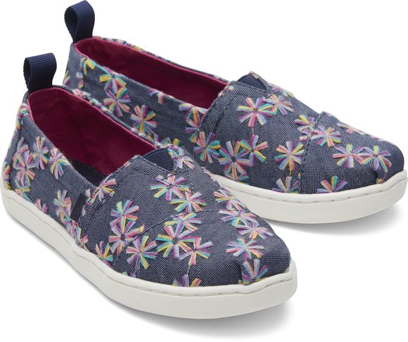 Παιδικά Παπούτσια TOMS για Κορίτσια Blue Flowers