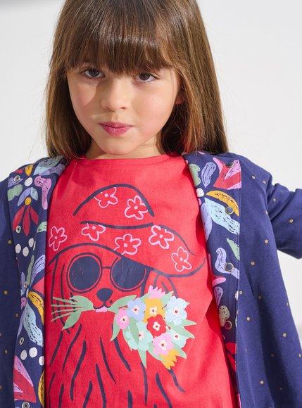 DPAM Παιδική Μπλούζα για Κορίτσια Red Dog - ΚΟΚΚΙΝΟ