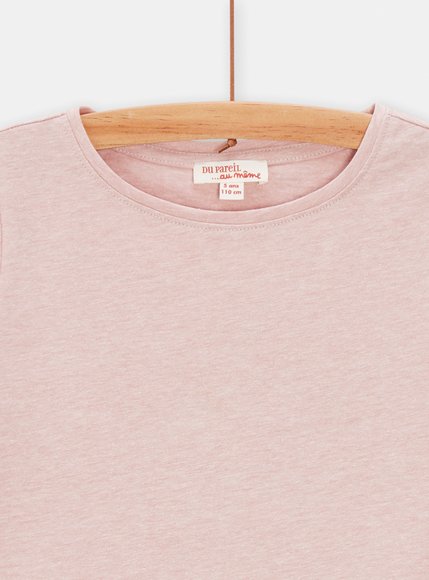 Παιδική Μπλούζα για Κορίτσια Basic Muted Pink