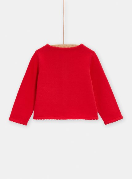 Βρεφική Ζακέτα για Κορίτσια Knitted Red