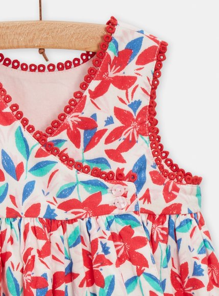 Βρεφικό Φόρεμα για Κορίτσια Red Pattern