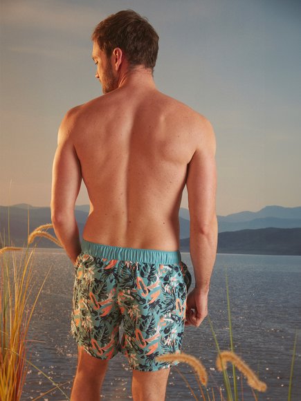 Ανδρικό Μαγιό Turquoise Leaves