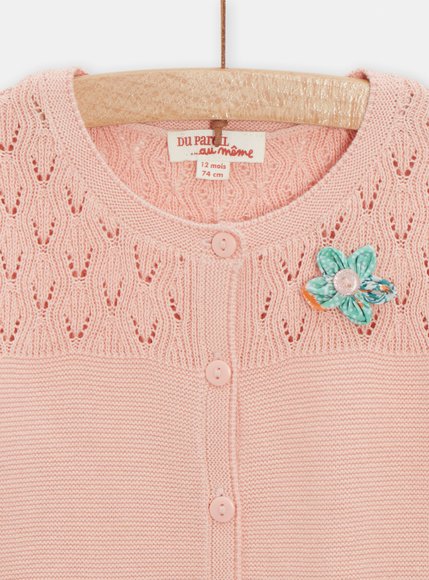 Βρεφική Ζακέτα για Κορίτσια Pink Flower