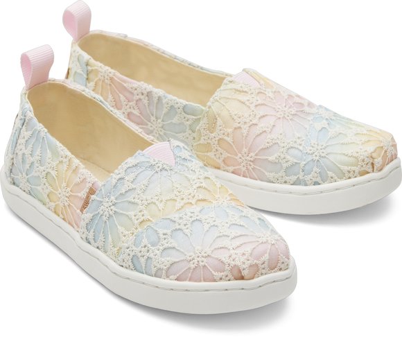 Παιδικά Παπούτσια TOMS για Κορίτσια Pink Ombre Floral Lace