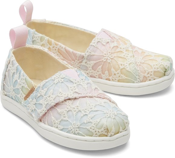 Βρεφικά Παπούτσια TOMS για Κορίτσια Pink Ombre Floral Lace - ΠΟΛΥΧΡΩΜΟ φωτογραφία