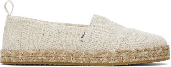 Παιδικά Παπούτσια TOMS για Κορίτσια Natural Undyed Metallic Linen Stripe