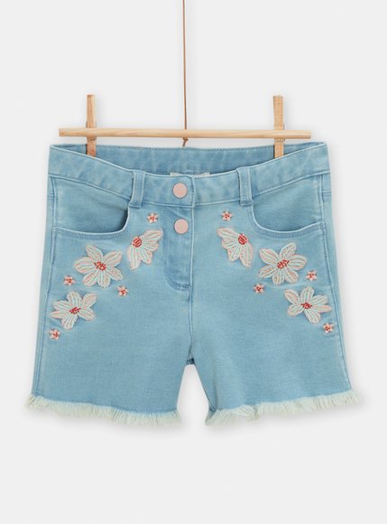 Παιδικό Σορτς για Κορίτσια Denim Flowers