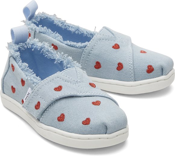 Βρεφικά Παπούτσια TOMS για Κορίτσια Denim Hearts