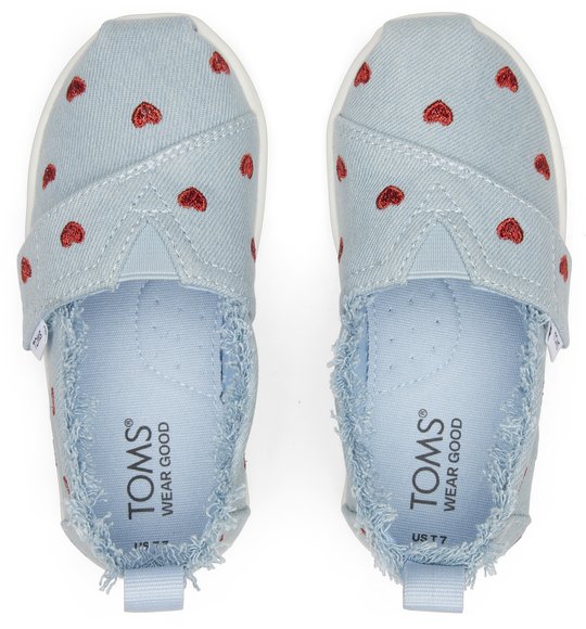 Βρεφικά Παπούτσια TOMS για Κορίτσια Denim Hearts