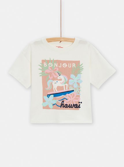 Παιδική Μπλούζα Κοντομάνικη για Κορίτσια White Unicorn