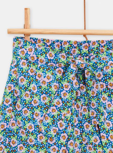 Παιδικό Σορτς για Κορίτσια Blue Pattern - ΜΠΛΕ φωτογραφία