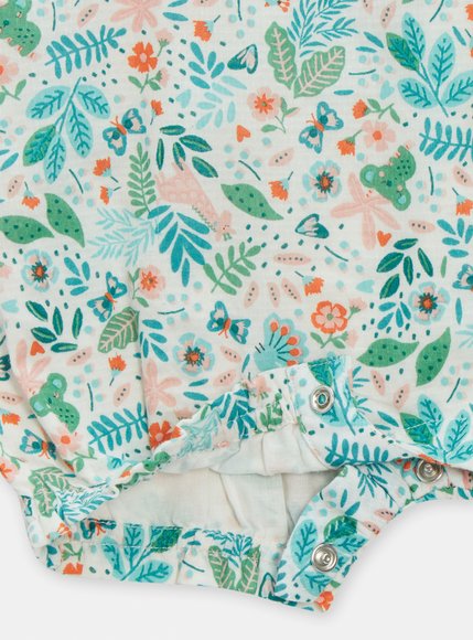 Βρεφικό Ολόσωμο Φορμάκι για Κορίτσια Green Patern