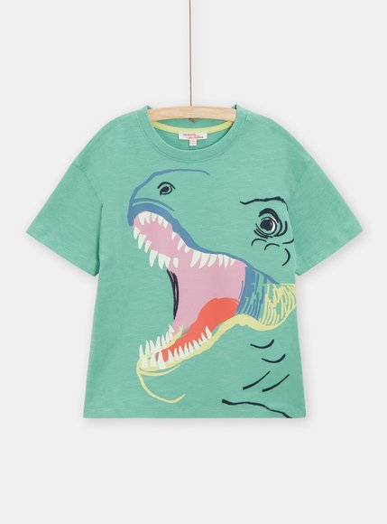 Παιδική Μπλούζα για Αγόρια Green Dino