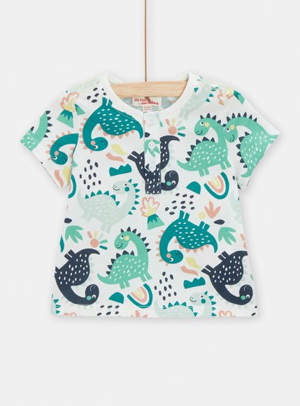 Βρεφική Μπλούζα για Αγόρια White Dino