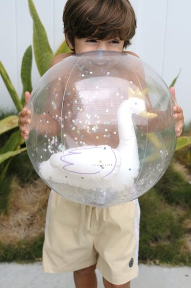 SUNNYLIFE Φουσκωτή Μπάλα Θαλάσσης Swan 3D