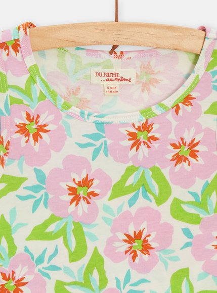 Παιδική Μπλούζα για Κορίτσια Ecru Floral