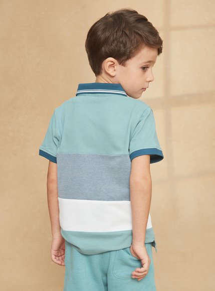 Παιδική Μπλούζα Πόλο για Αγόρια Turquoise - ΤΥΡΚΟΥΑΖ φωτογραφία