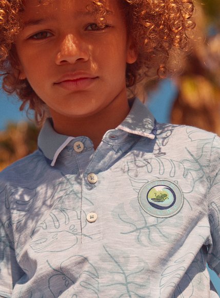 Παιδική Μπλούζα Πόλο για Αγόρια Wild Surf