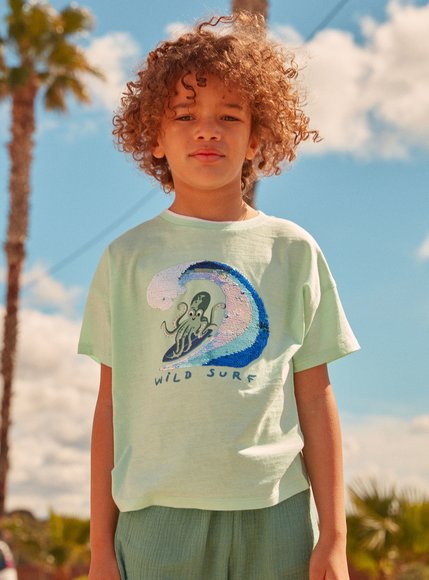 Παιδική Μπλούζα για Αγόρια Surfing Octopus