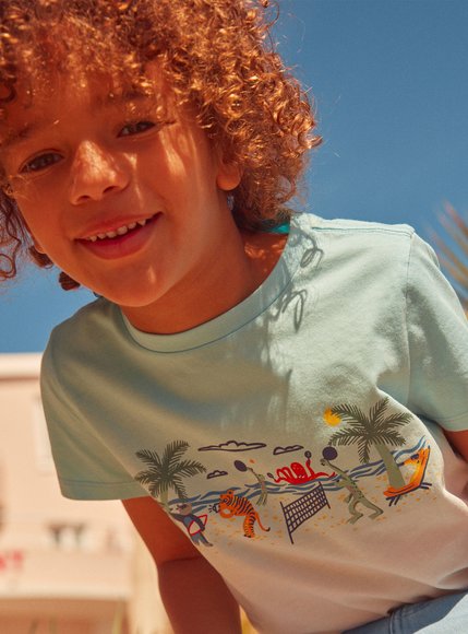 Παιδική Μπλούζα για Αγόρια Animals by the Sea