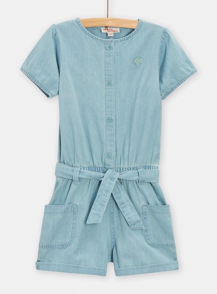 Παιδική Ολόσωμη Φόρμα για Κορίτσια Light Denim
