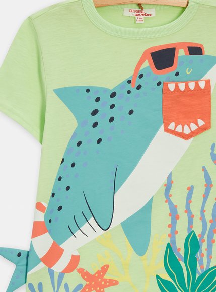 Παιδική Μπλούζα για Αγόρια Cool Shark - ΠΡΑΣΙΝΟ φωτογραφία