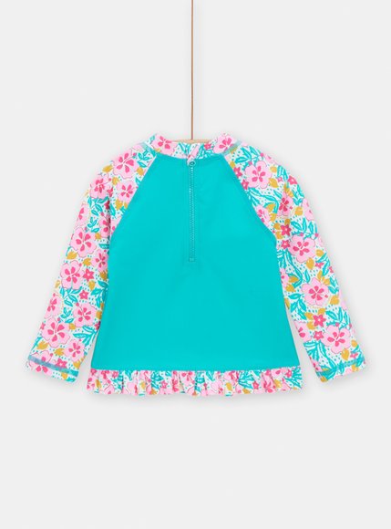 Βρεφική Αντηλιακή Μπλούζα για Κορίτσια Floral Dolphins