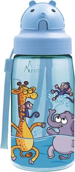 Παιδικό Παγούρι Laken με Καλαμάκι Light Blue 450ml