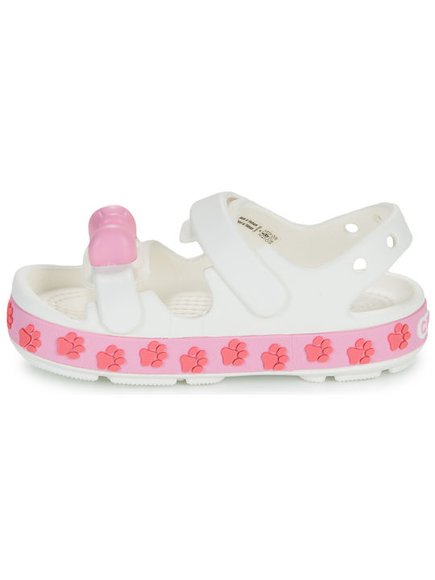 Crocs Crocband Cruiser Pet Sandal Βρεφικά Πέδιλα για Κορίτσια White (Μεγέθη 19-28)