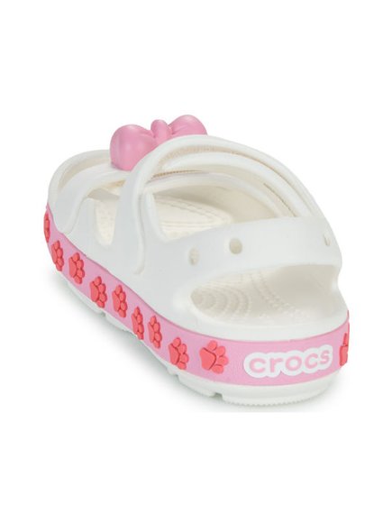 Crocs Crocband Cruiser Pet Sandal Βρεφικά Πέδιλα για Κορίτσια White (Μεγέθη 19-28)