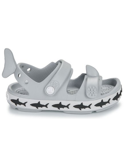 CROCS Crocs Crocband Cruiser Shark Sandal Βρεφικά Πέδιλα για Αγόρια Grey (Μεγέθη 20-28) - ΓΚΡΙ