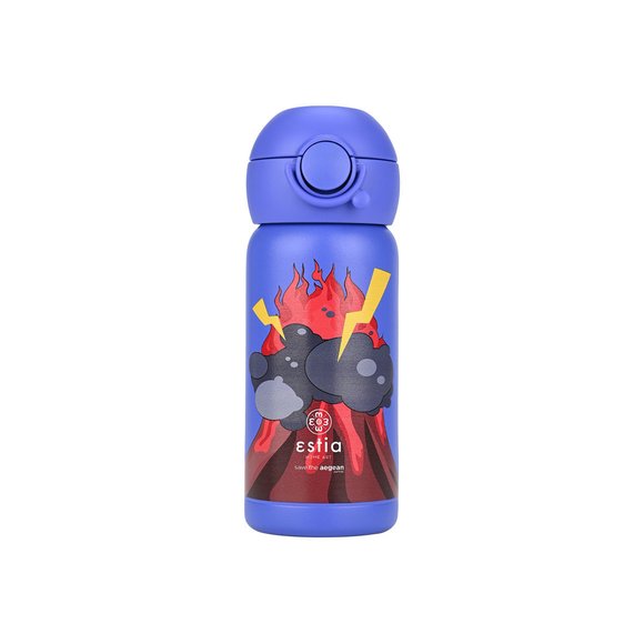 Παιδικό Παγούρι Estia για Αγόρια Lava Splash 350ml - ΜΠΛΕ