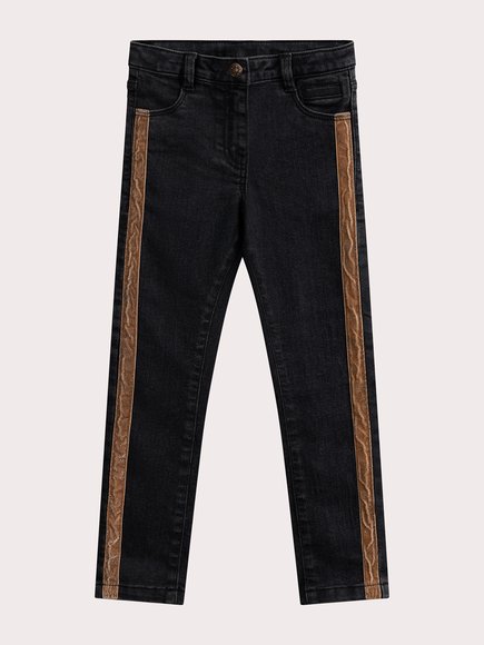 Παιδικό Παντελόνι για Κορίτσια Stripped Black