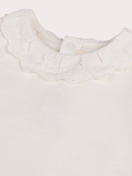 Βρεφική Μακρυμάνικη Μπλούζα για Κορίτσια Classy White