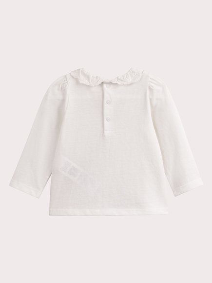 Βρεφική Μακρυμάνικη Μπλούζα για Κορίτσια Classy White