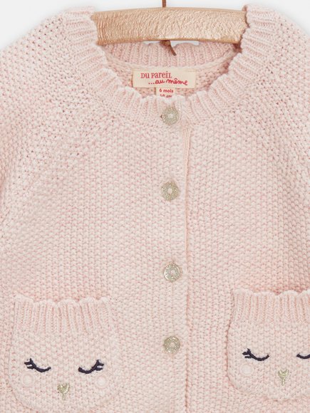 Βρεφική Ζακέτα για Κορίτσια Knitted Pink