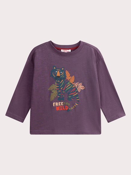Παιδική Μπλούζα για Αγόρια Purple Tiger