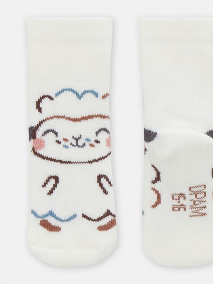 Βρεφικές Κάλτσες για Αγόρια Cute Sheep - ΛΕΥΚΟ φωτογραφία